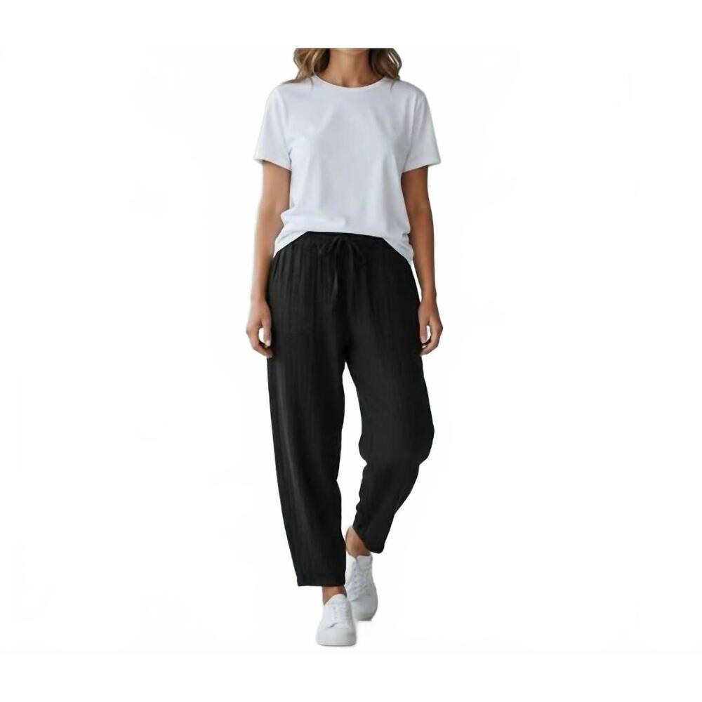 NEW LAST TANGO gauze adjustuble pants in black